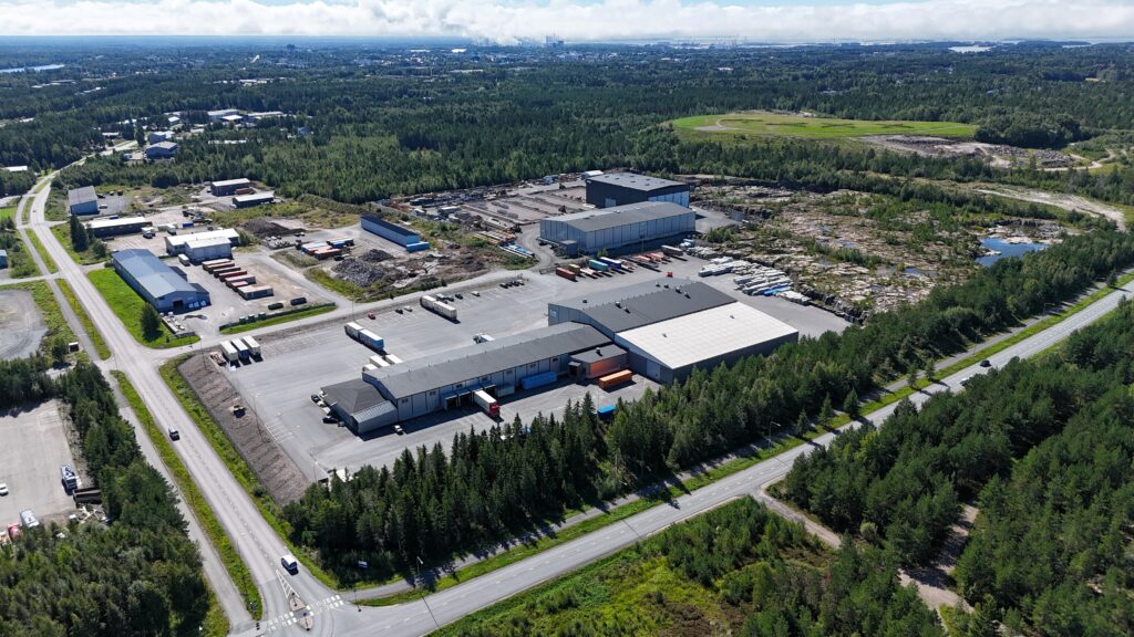 Ilmakuva Susivuoren yritysalueesta Raumalla.